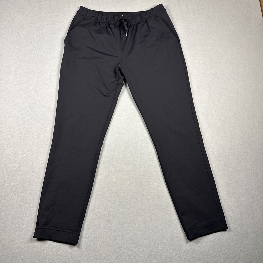 Lululemon High Rise Pant Womens Size 6 Black Drawstring Tapered Ankle Pockets